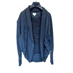 Wilfred Cardigan Sweater open front M Batwing Sleeves boho chic dark acedamia